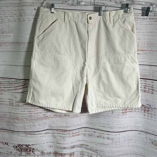 Men's Carhartt White Double Knee Shorts Size 40