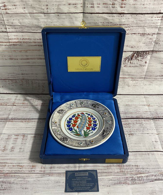 Kutahya Porcelain Decorative Plate 6.5" Handmade With Box