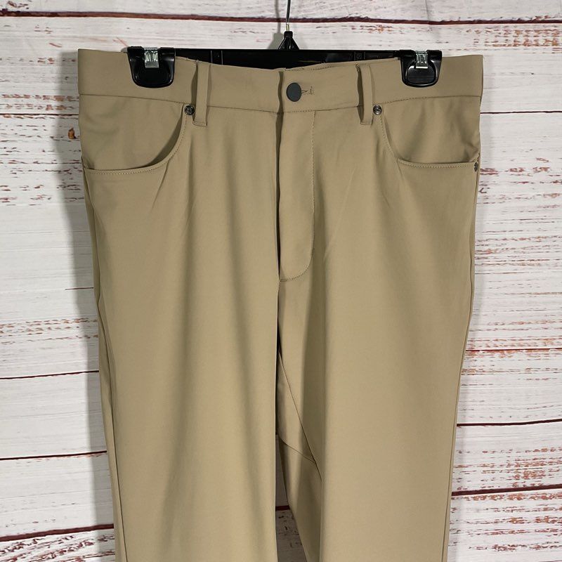 Johnnie-O Momentum Stretch Knit Performance Slacks Khaki Pants - Size 30x30