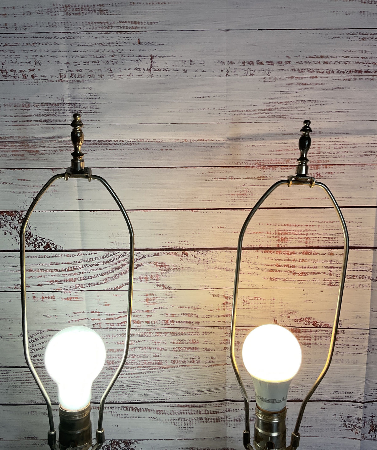 Pair of VTG. Mid Century Cut Crystal Table Lamps- 32" (NO SHADES)