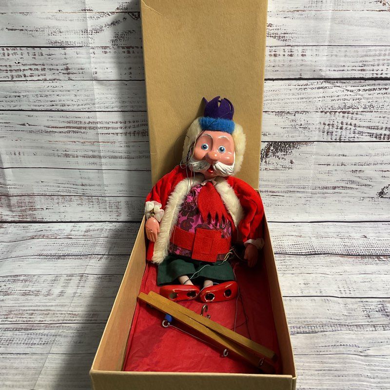 VTG. Pelham King Marionette Puppet W/ Broken Strings