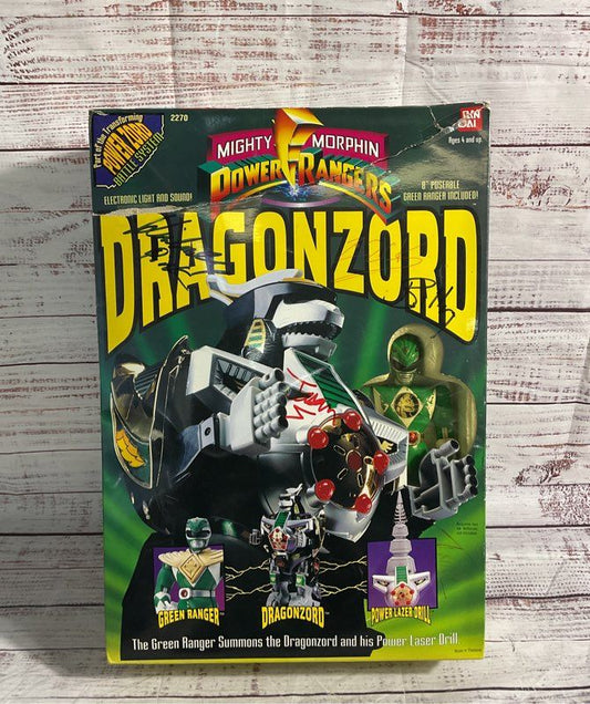 Dragonzord 2270 Mighty Morphin Power Rangers Green 1993 Signed Box Vintage