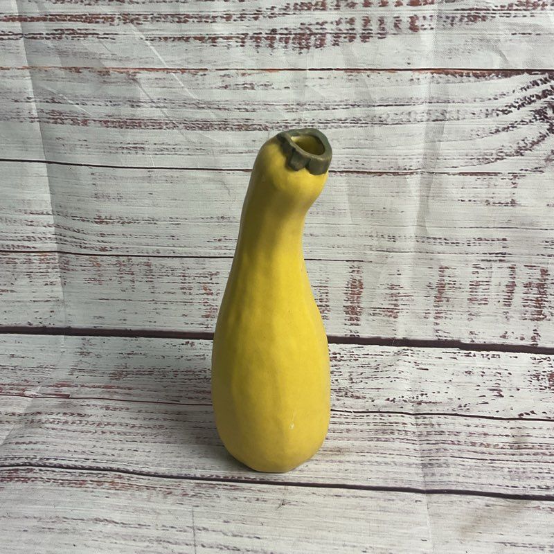 Signed 6" Yellow Squash Bud Vase