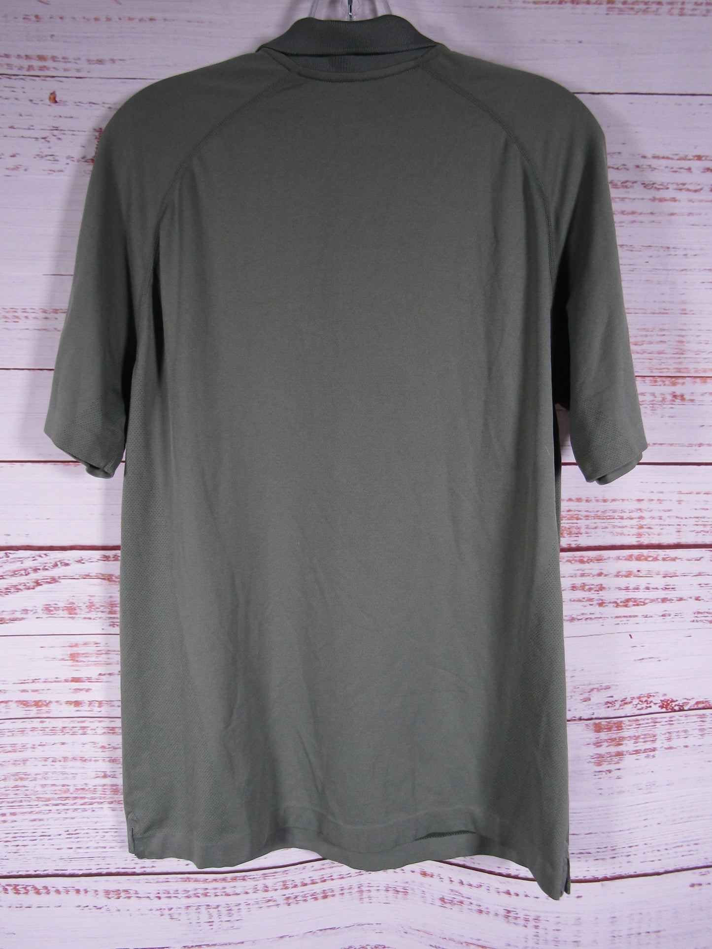 Fabletics The Training Day Polo Men's Smoke Green Polo Shirt Size L