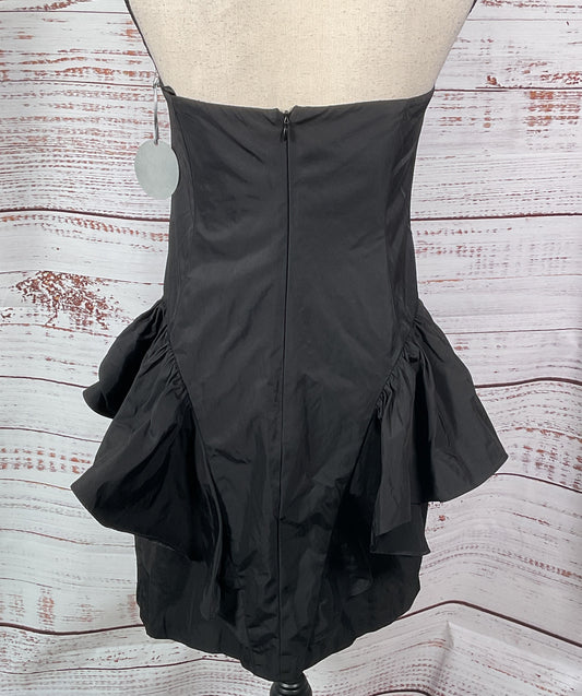 Pearl Georgina Chapman Peplum Formal Dress Black 10