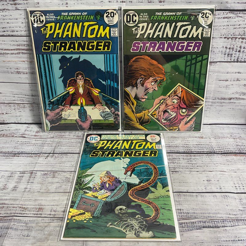 Lot Of 3 VTG. The Phantom Stranger #27 28 36 DC Horror Comic Neal Adams Ungraded