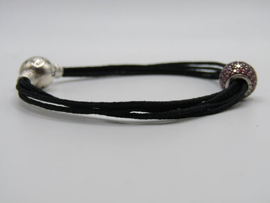 Pandora Essence Passion Multi-Strand Cord Charm Bracelet 796063CFR / 590715CBK