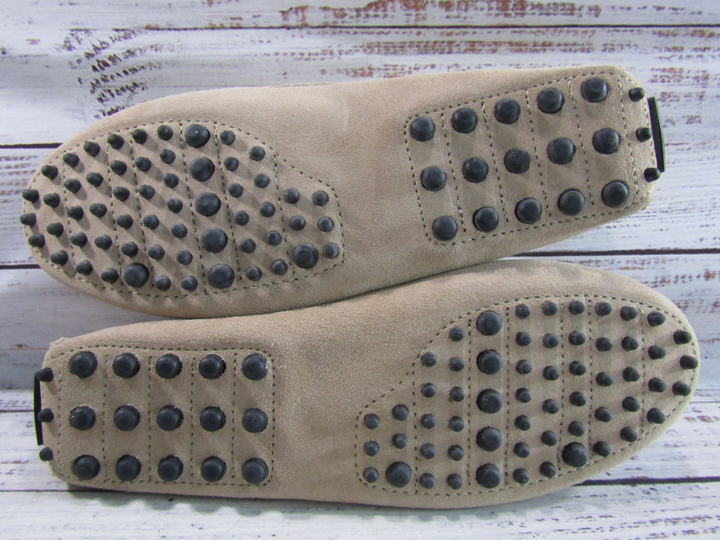 Massimo Matteo Men's Beige Suede Driving Penny Loafer Size 9.5