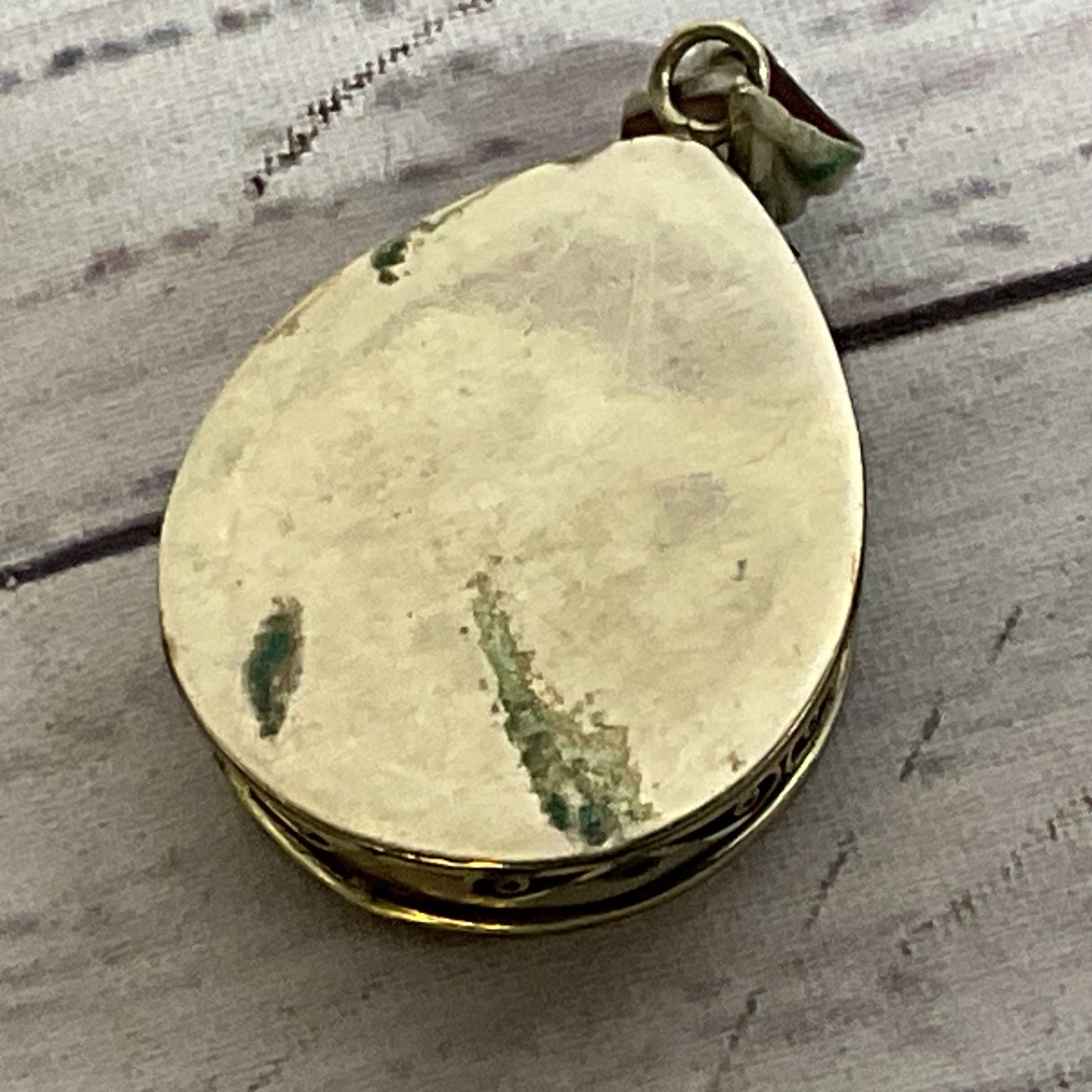 VTG./ANTIQUE Silver Tone Old Tibetan Gau Box Pendant- 1.75"