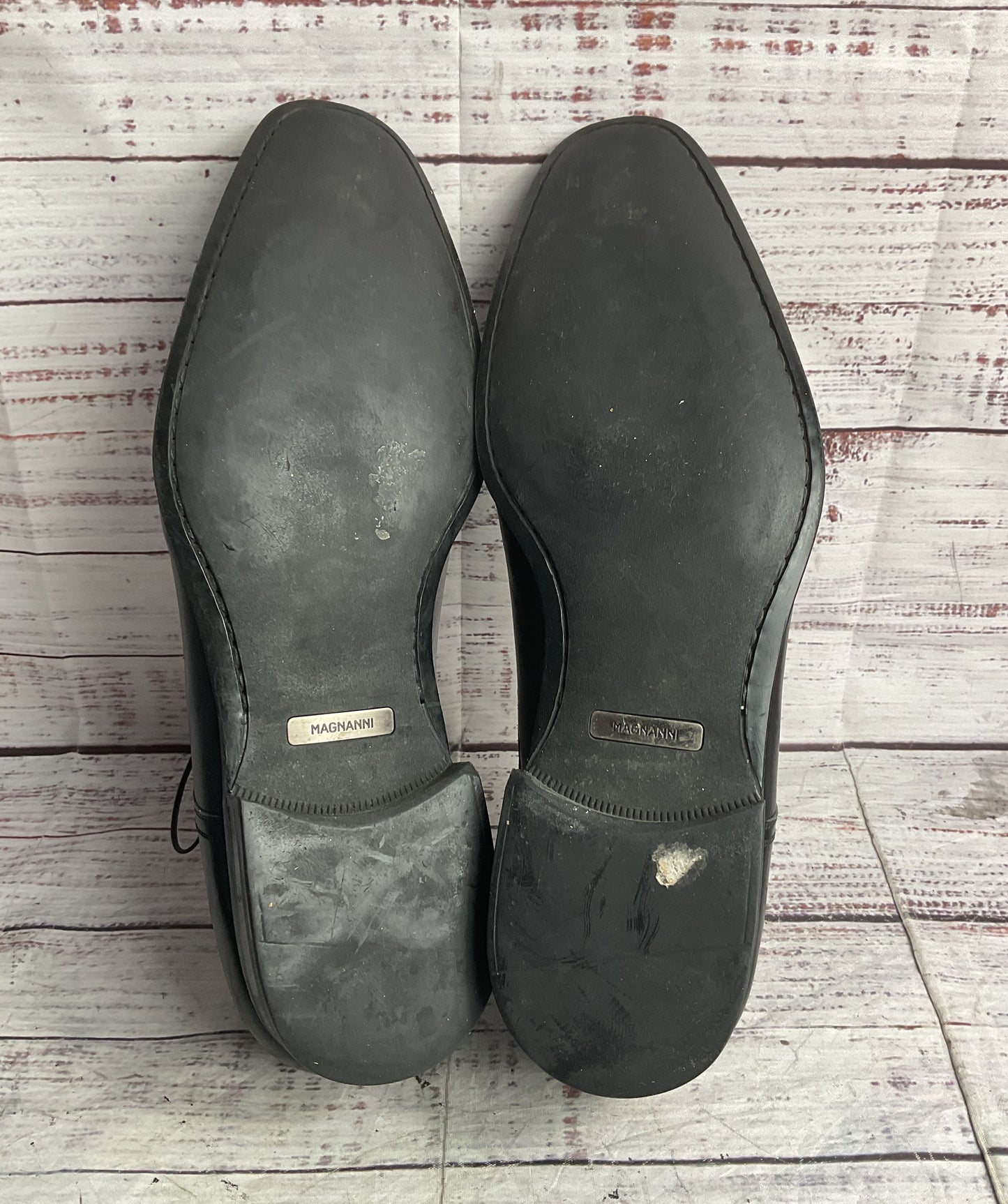 Magnanni Leather Oxford Dress Shoes Black 11