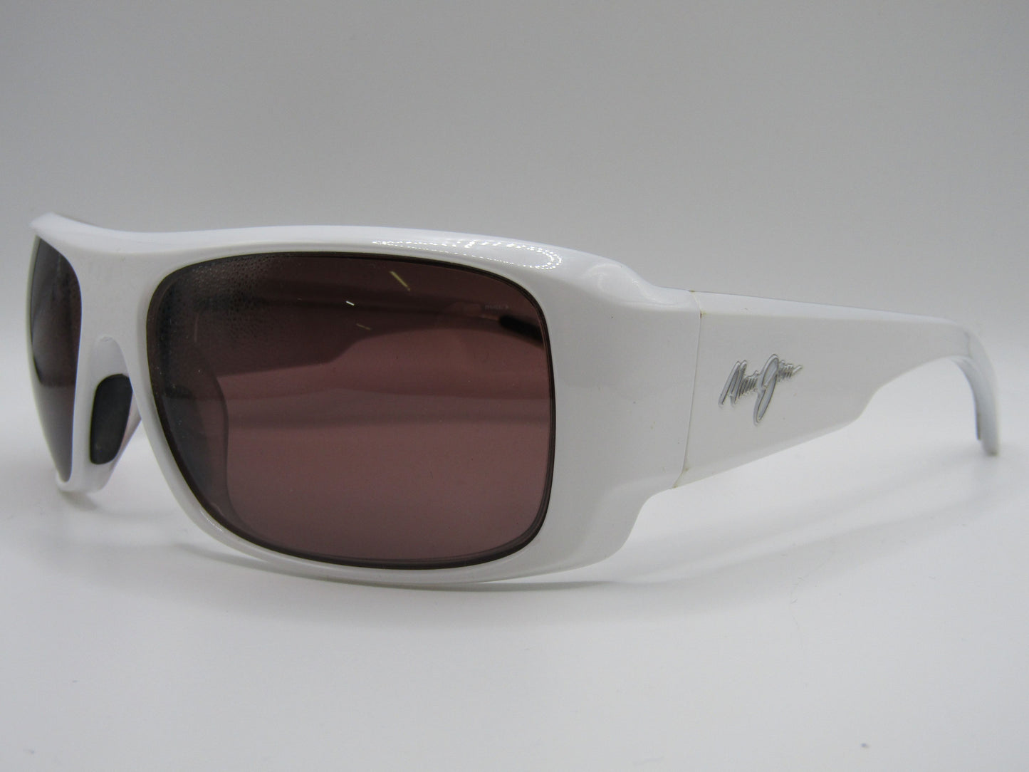 Maui Jim Five Caves White Sport Wrap Sunglasses Frame Made in Italy