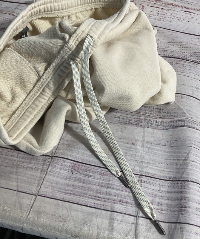 Vuori Women's Drawstring Jogger Pants Cream Bone Size S Cotton Blend Active