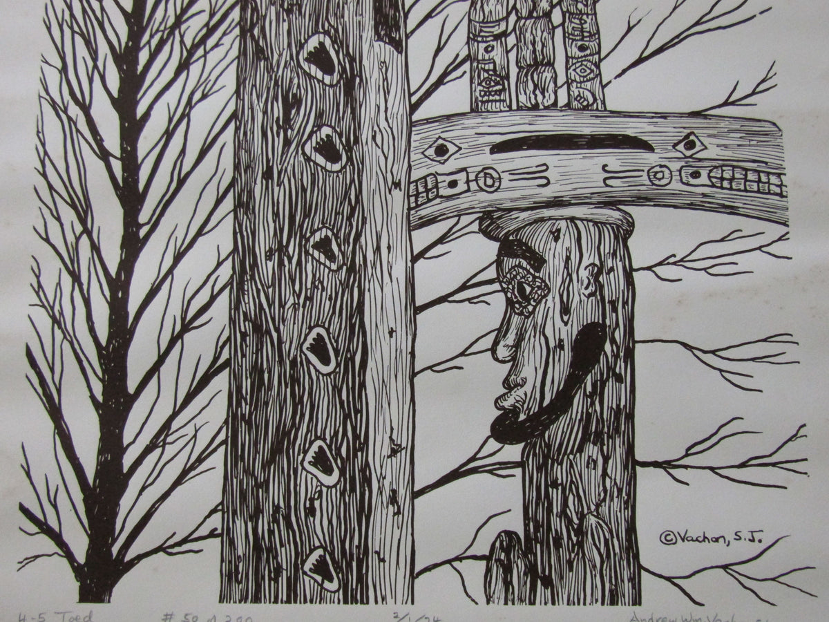 Vintage 1974 Andrew William Vachon 4-5 Toed Pencil Signed Print 50 of 200