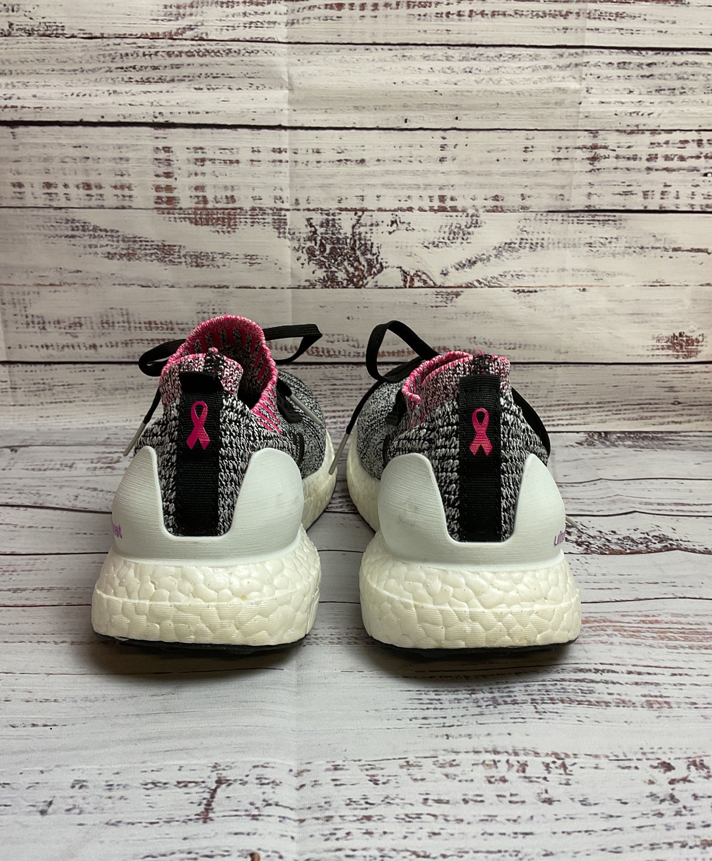Adidas Ultra Boost X Shock Pink Breast Cancer Ribbon Athletic Shoe Women 7.5