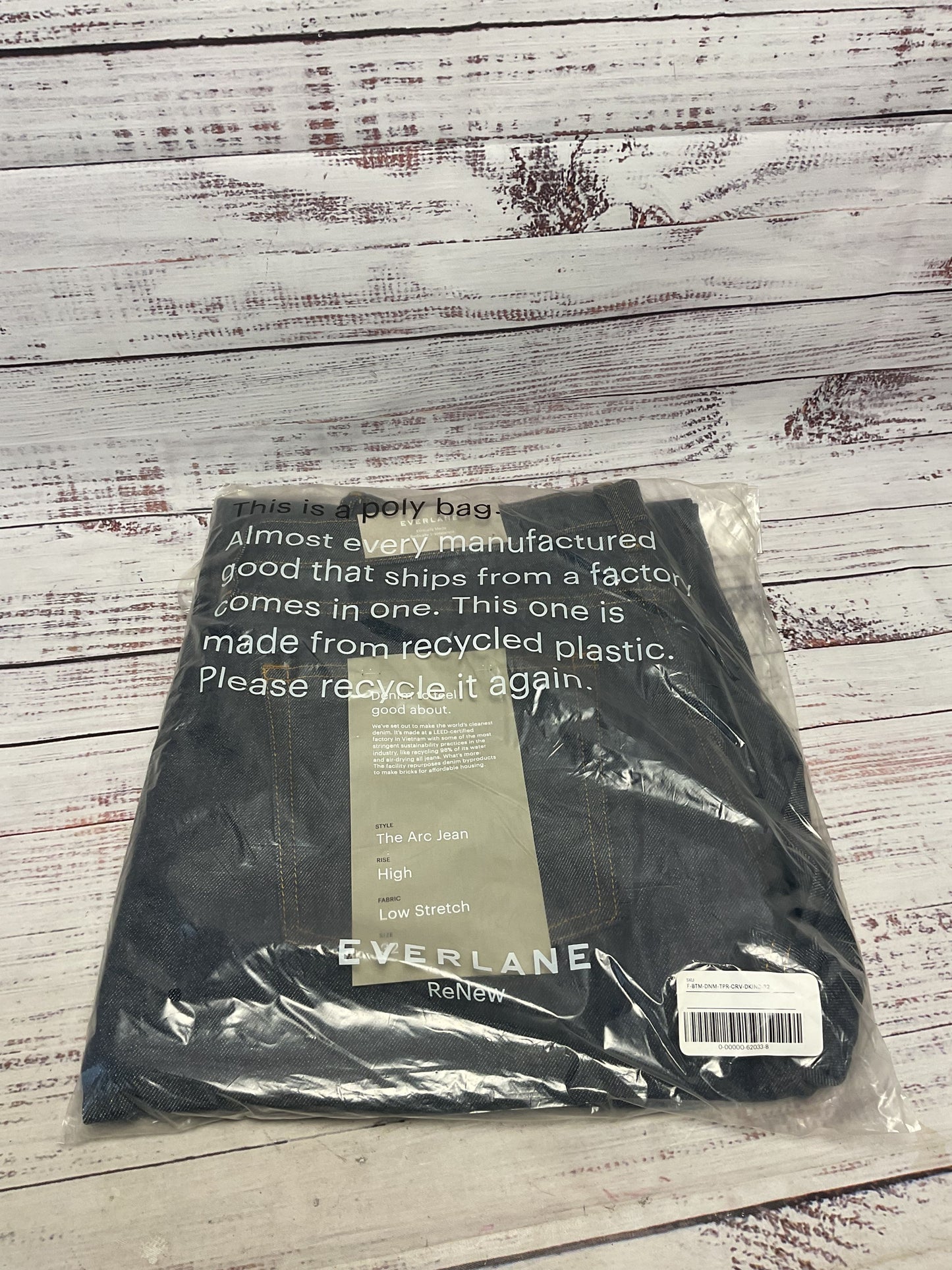 Everlane The Arc Jean High Rise Low Stretch Blue Jeans Pants Size 32 New Sealed