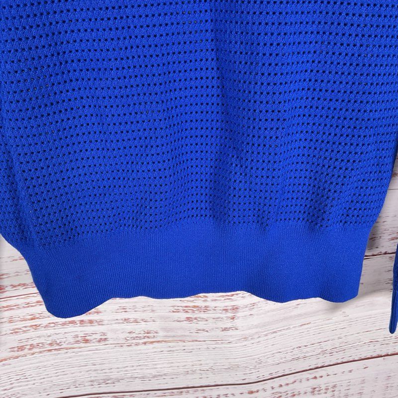 Wilson Blue/Green Colorblock Loose Knit Crewneck Sweater - Size L