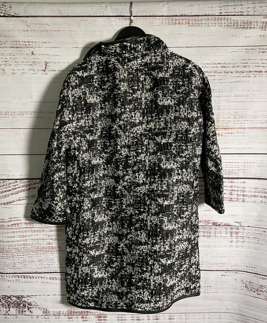 NWT Ann Taylor Black White Tweed Coat Size S Retail $198
