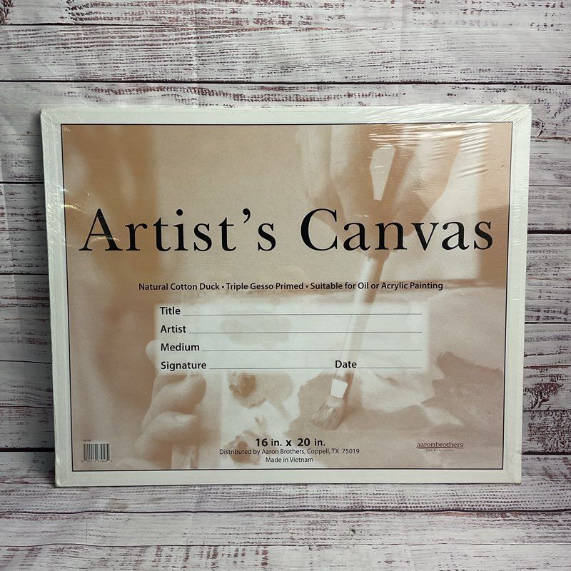 Aaron Brothers Artist's Canvas 16 In. X 20 In. Gesso Primed Duck Cotton Panels