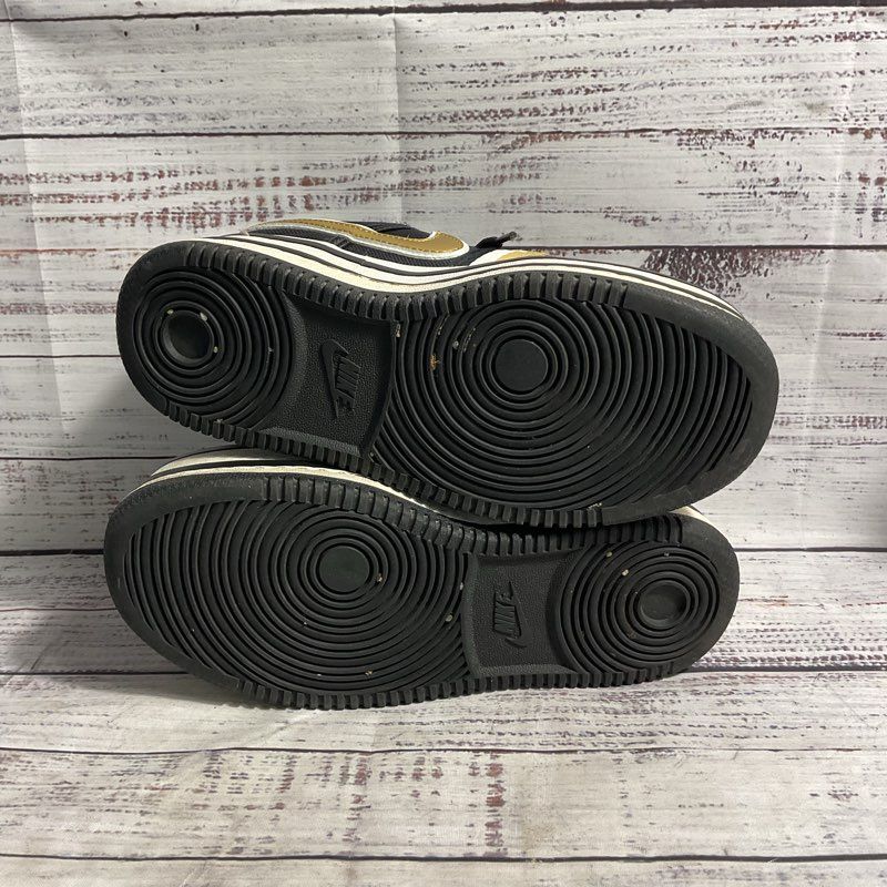 Nike Women's Vandal 2K Double Stack Sneakers Size 5.5 Black Gold A02868-002 VGC