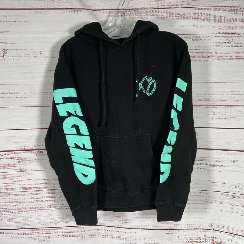 The Weeknd Starboy World Tour Legend of the Fall 2017 Black Hoodie Sweater sz S