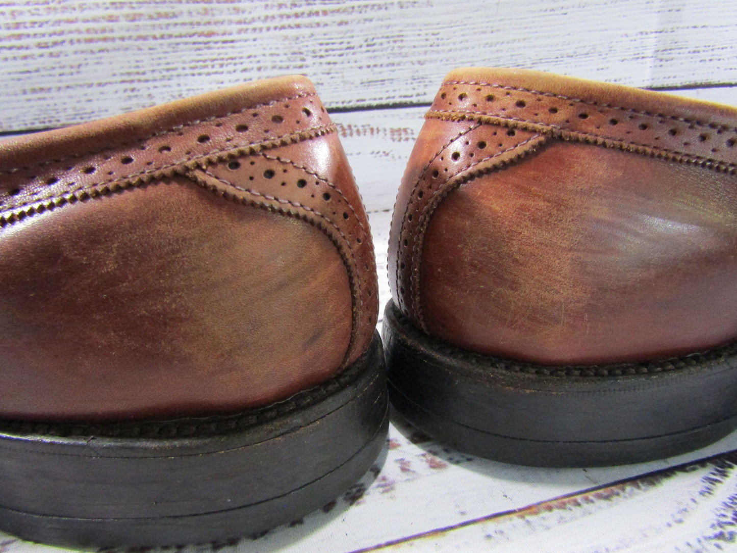 Allen Edmonds Bridgeton Men's Brown Leather Kiltie Tassel Loafers Size 8.5 E