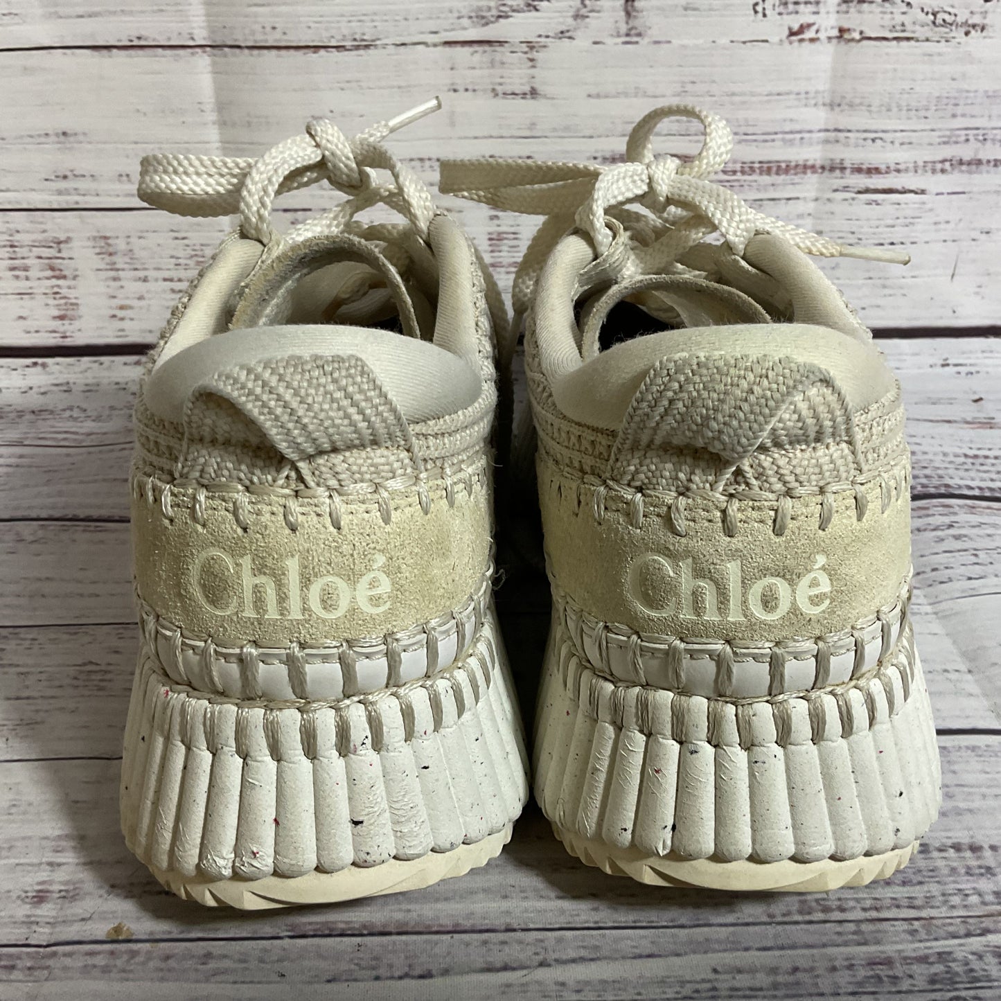 CHLOE Nama Off White Women's Platform Sneakers- SEE MEASUREMENTS