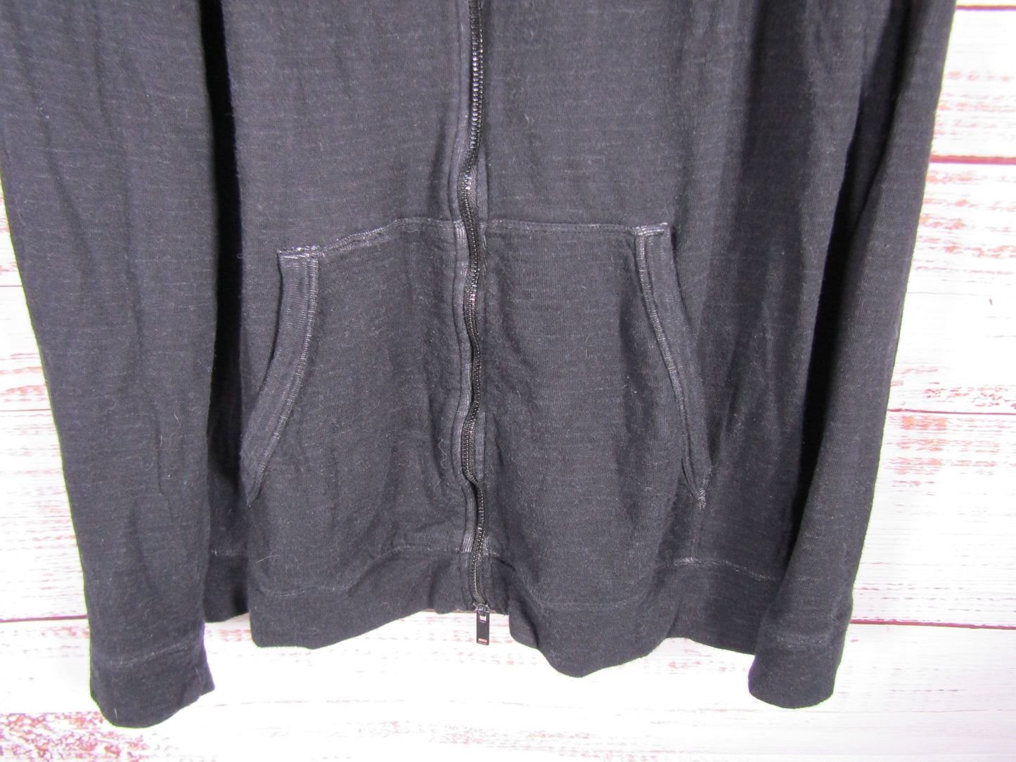 John Varvatos Providence Men's Black Cotton Blend Full Zip Sweater Size XL