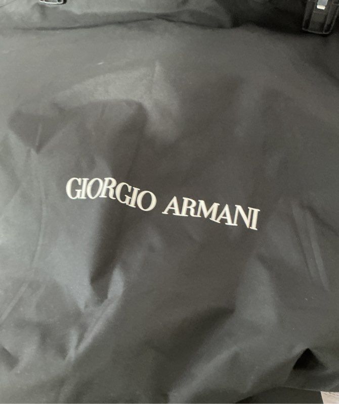 Giorgio Armani Black Nylon Double Handled Garment Bag