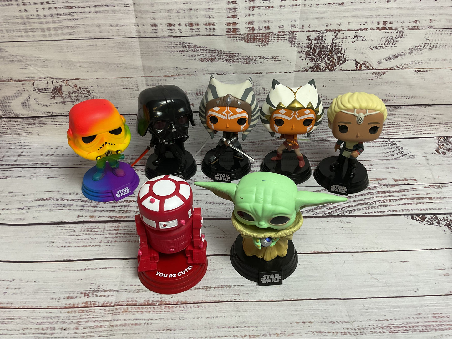 Set of 7 Funko Pop! Star Wars Figurines (WITHOUT BOXES)