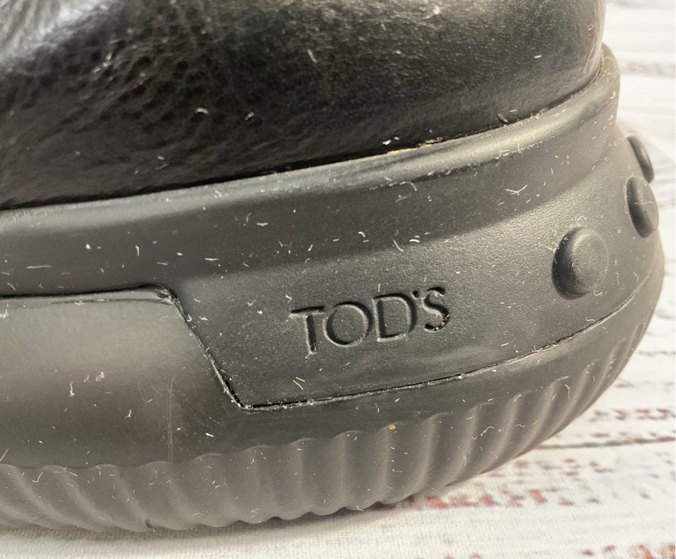 Tod's Black Leather Lace Up Sneakers - Men's Size 10 1/2
