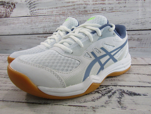 Asics Upcourt 5 Boy's White Blue Denim Low Top Sneakers Size 2 1074A039-105