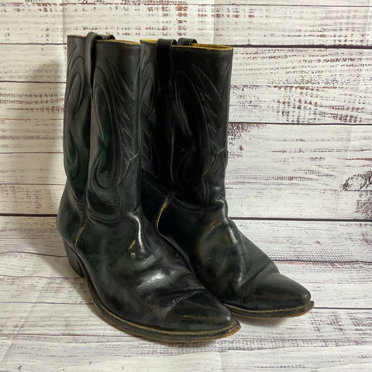 SIETE LEGUAS Men's Black Mid Calf Boots- SZ 8