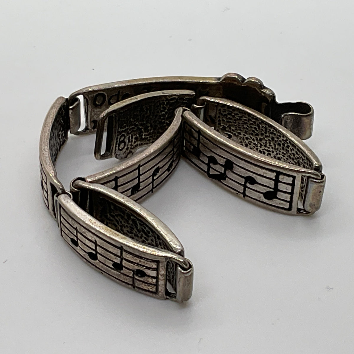 VTG. SHUBES Sterling Silver "Ode to Joy Beethoven" 6.75" Bracelet- 16.77g