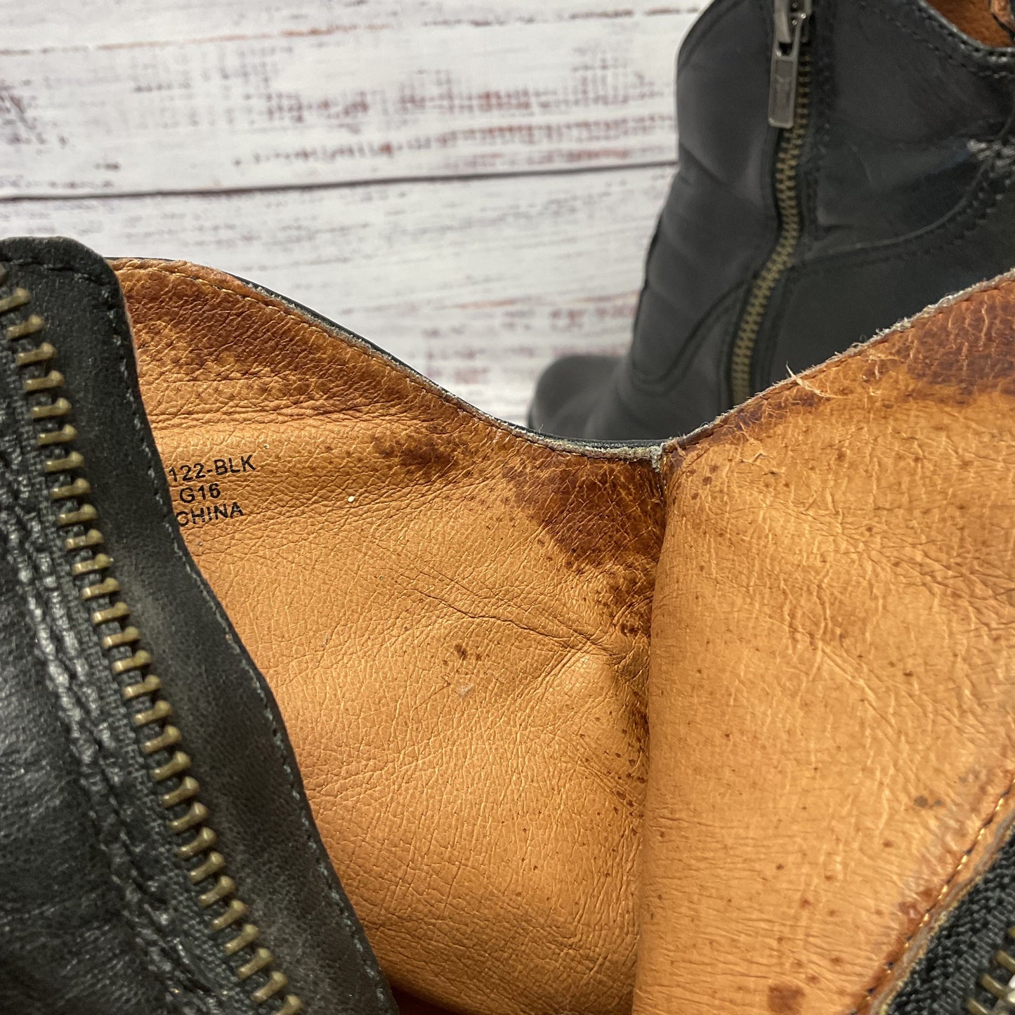 Frye Madeline Black Heel Short Boot Booties Side Zip Women Size 9