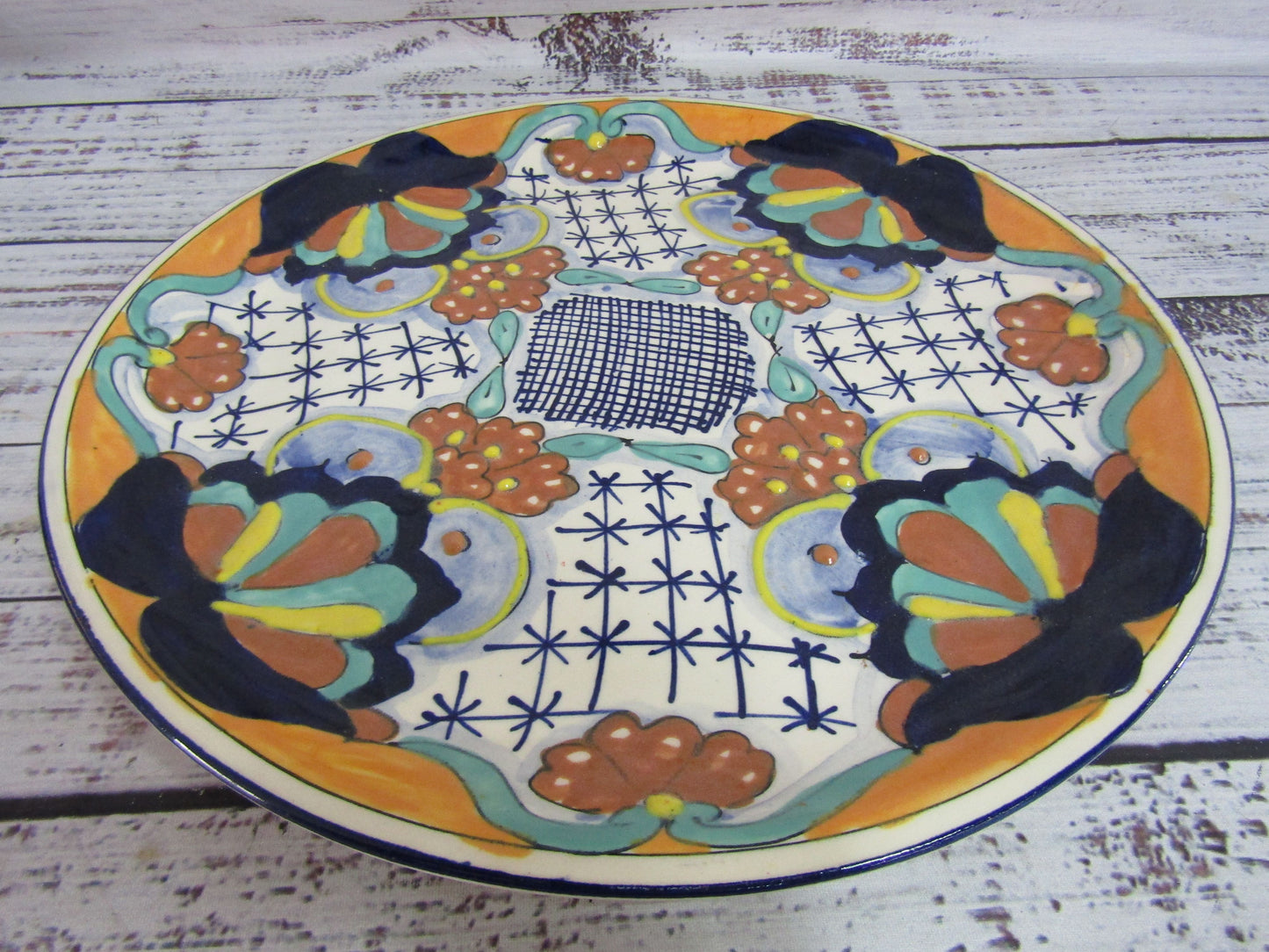 Novica Zacatlan Sunflower by Pedro Tecayehuatl Handcrafted Plate