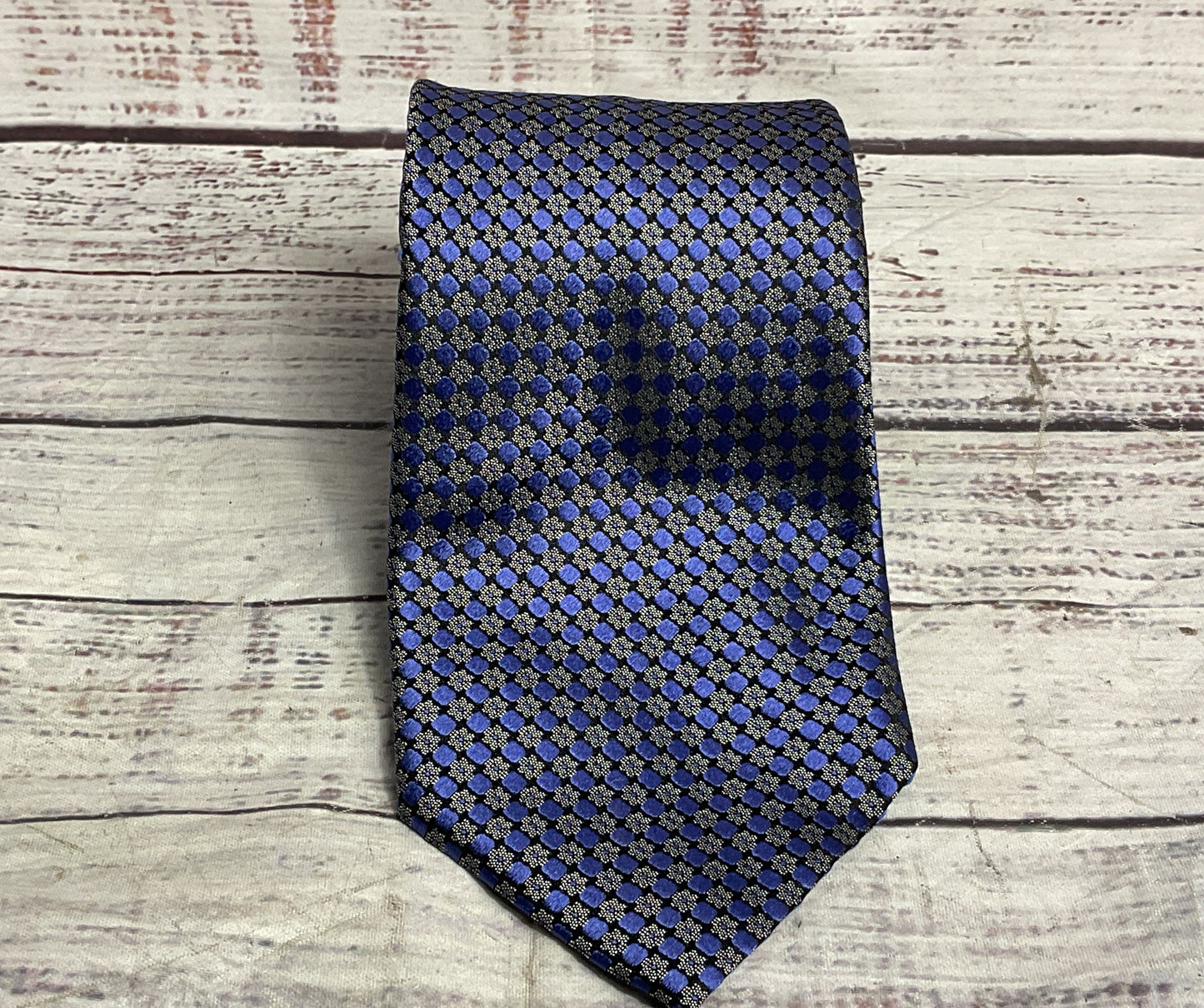 Ermenegildo Zenga Circle Patterned Navy Tie OS