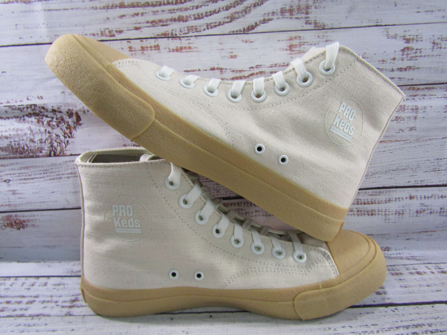 Pro-Keds Royal Hi Crepe Greige Men's Canvas Sneakers Size 7