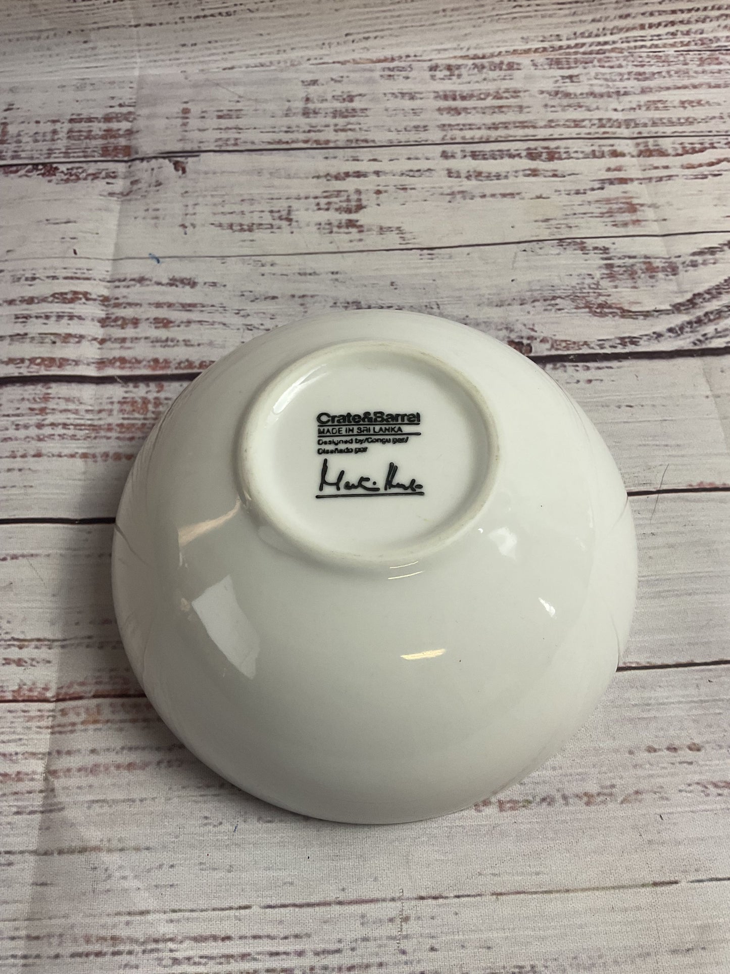 Crate & Barrel Martin Hunt White 6 1/4" Cereal Bowl