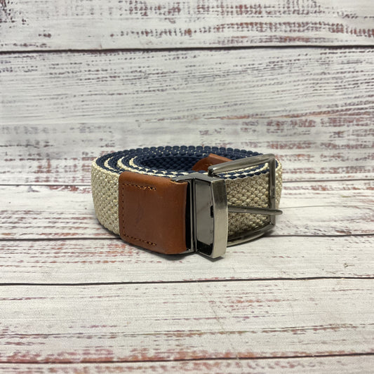 Tommy Bahama Tan Navy Blue Woven Cord Reversible Belt - Size S/M