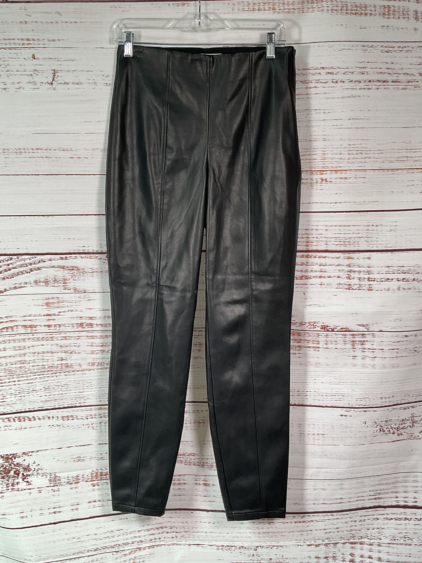 Boden Black Faux Leather Trousers - Size 8