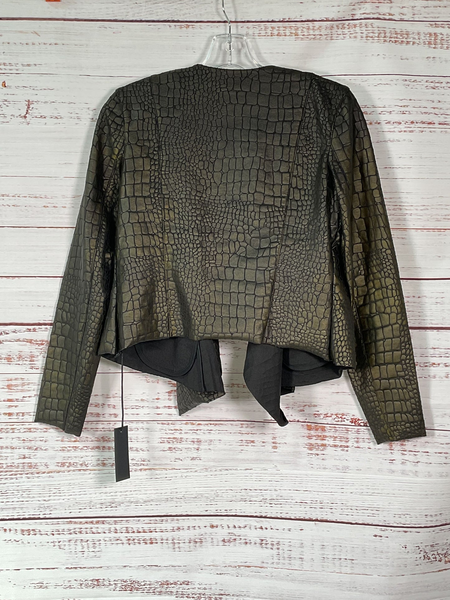 Blanknyc Black/Brown Croc Print Open Front Jacket - Size S