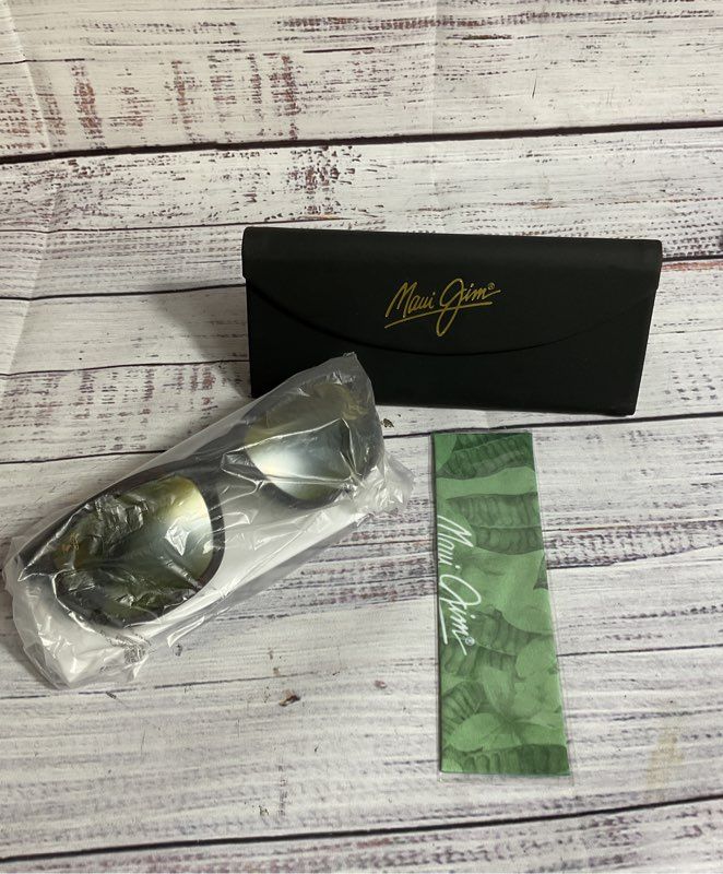 NWOT MAUI JIM MJ617-10A Men's Brown Sunglasses with Case- 54[ ]20 140