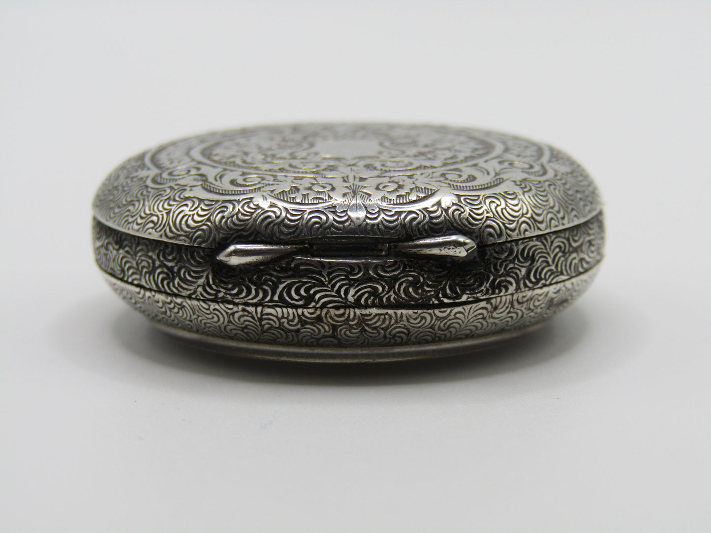 Antique David Perret & Fils The Plan Ornate Sterling Silver Pocket Watch