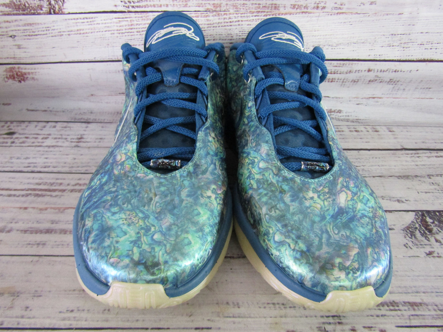 Nike LeBron 21 Abalone Men's Blue Basketball Sneakers Size 9 FN0708-400