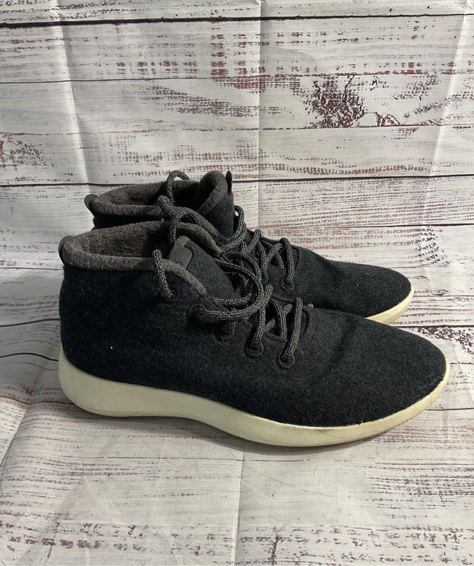 Allbirds Men's Blue Gray Wool Runner Up Mizzle High Top Merino Wool Shoes M10