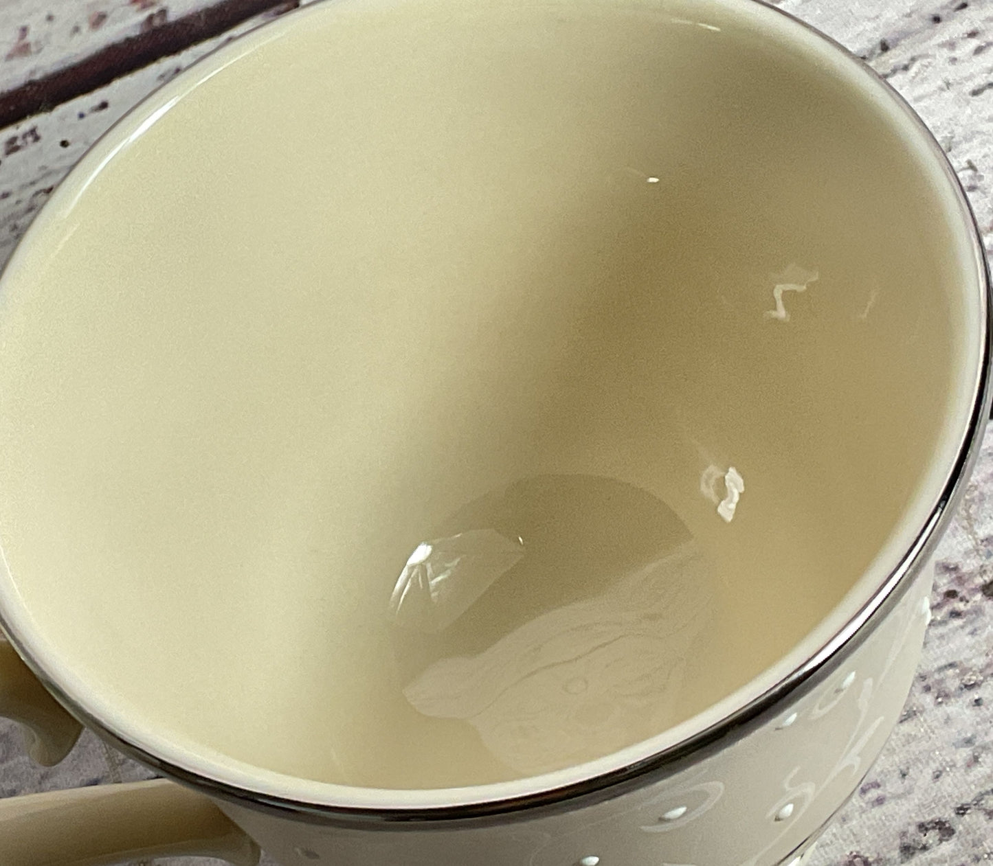 Lenox Pearl Innocence 3" Footed Lot of 8 Tea Cup Cream