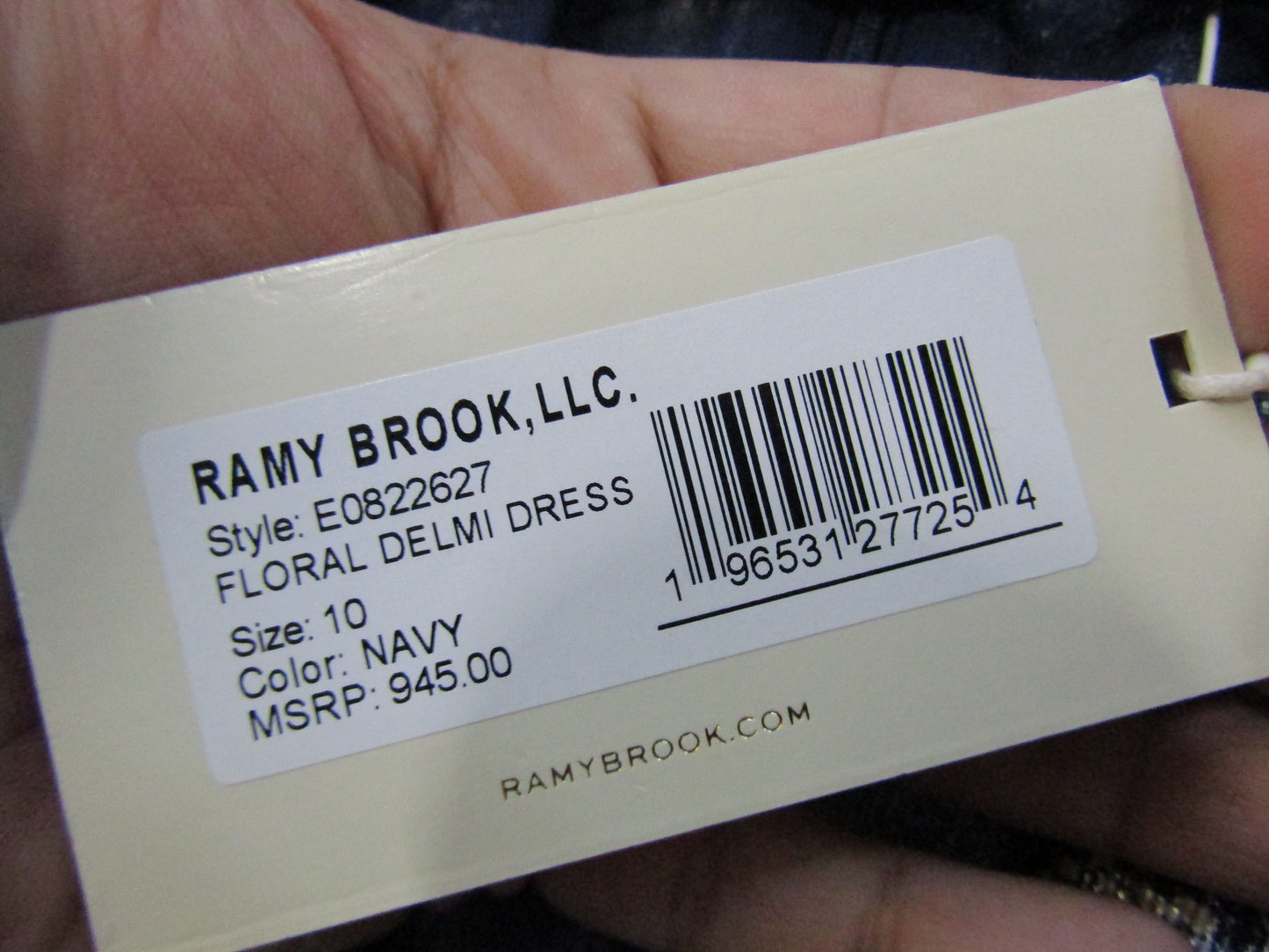 Ramy Brook Delmi Women's Blue Floral Long Sleeve Maxi Dress Size 10