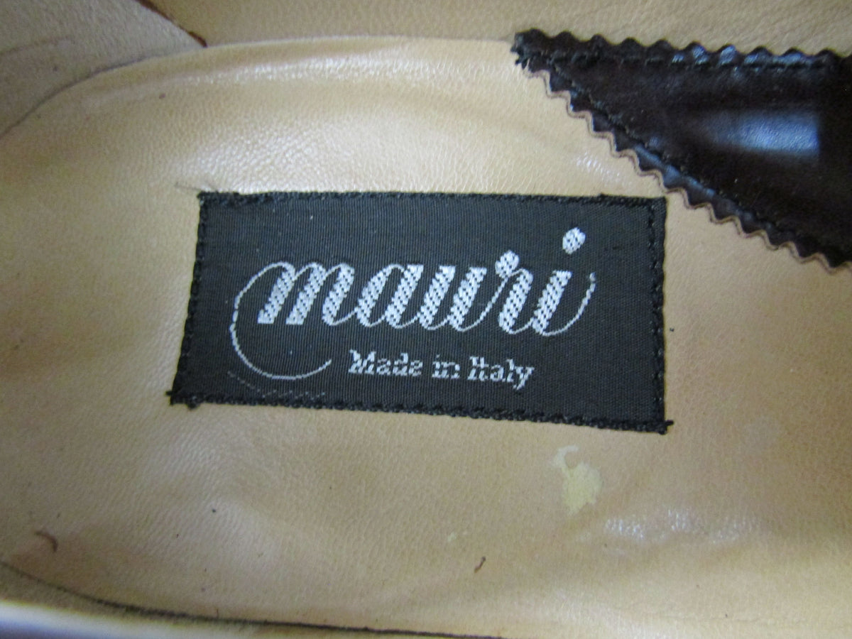 Vintage Mauri Men's Brown Leather Loafers Size 7.5 Made in Italy