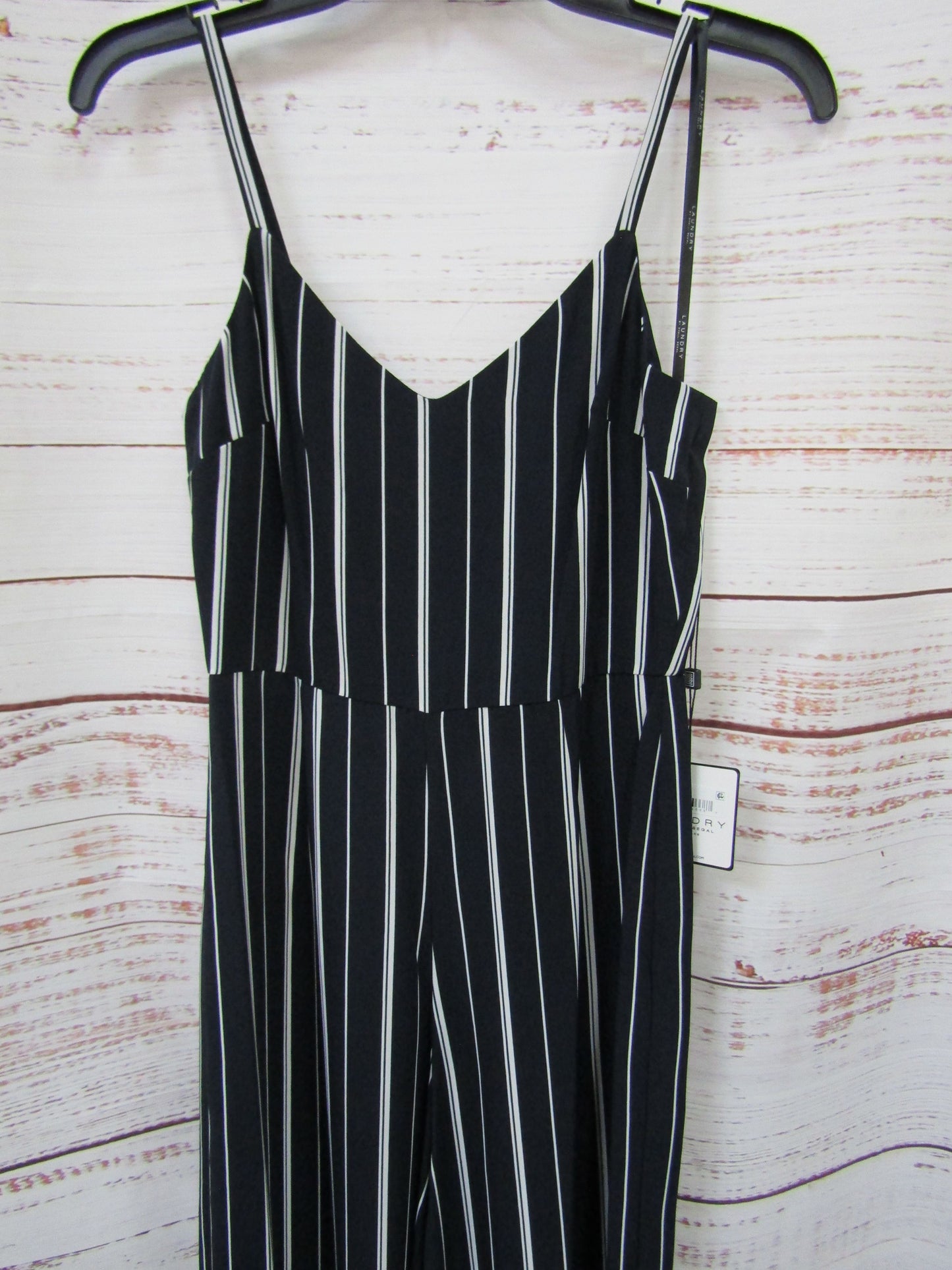Laundry by Shelli Segal Women's Navy Blue Striped Jumpsuit Size 0
