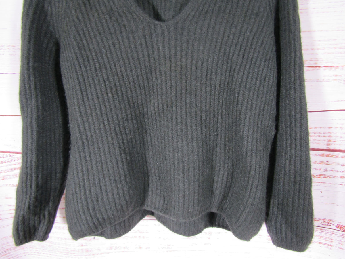 Closed Women's Gray Alpaca Wool Blend Knit V-Neck Sweater Size XS
